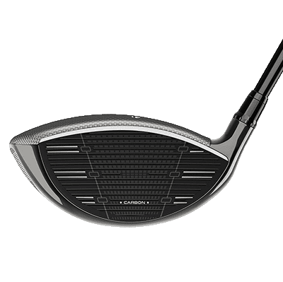 black and silver TaylorMade Qi35 Max Driver from the side